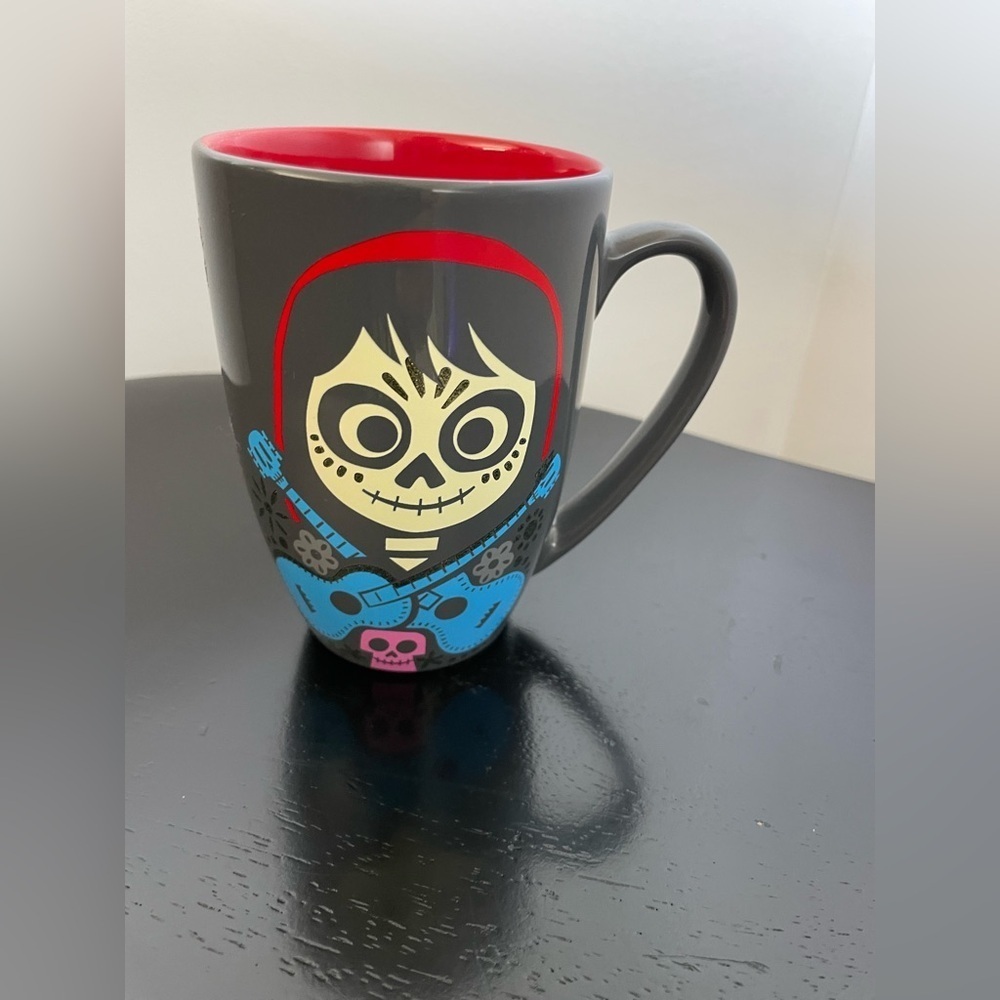 Disney Pixar Coco Gray and Red Mug with Blue and Black Design “seize your moment